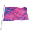 Pink And Blue Acid Melt Print Flag