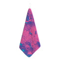 Pink And Blue Acid Melt Print Hand Towel