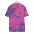 Pink And Blue Acid Melt Print Hawaiian Shirt