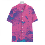 Pink And Blue Acid Melt Print Hawaiian Shirt