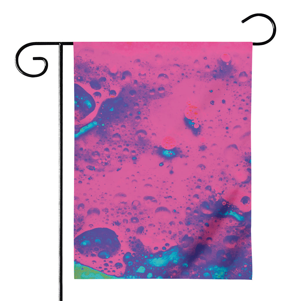 Pink And Blue Acid Melt Print House Flag