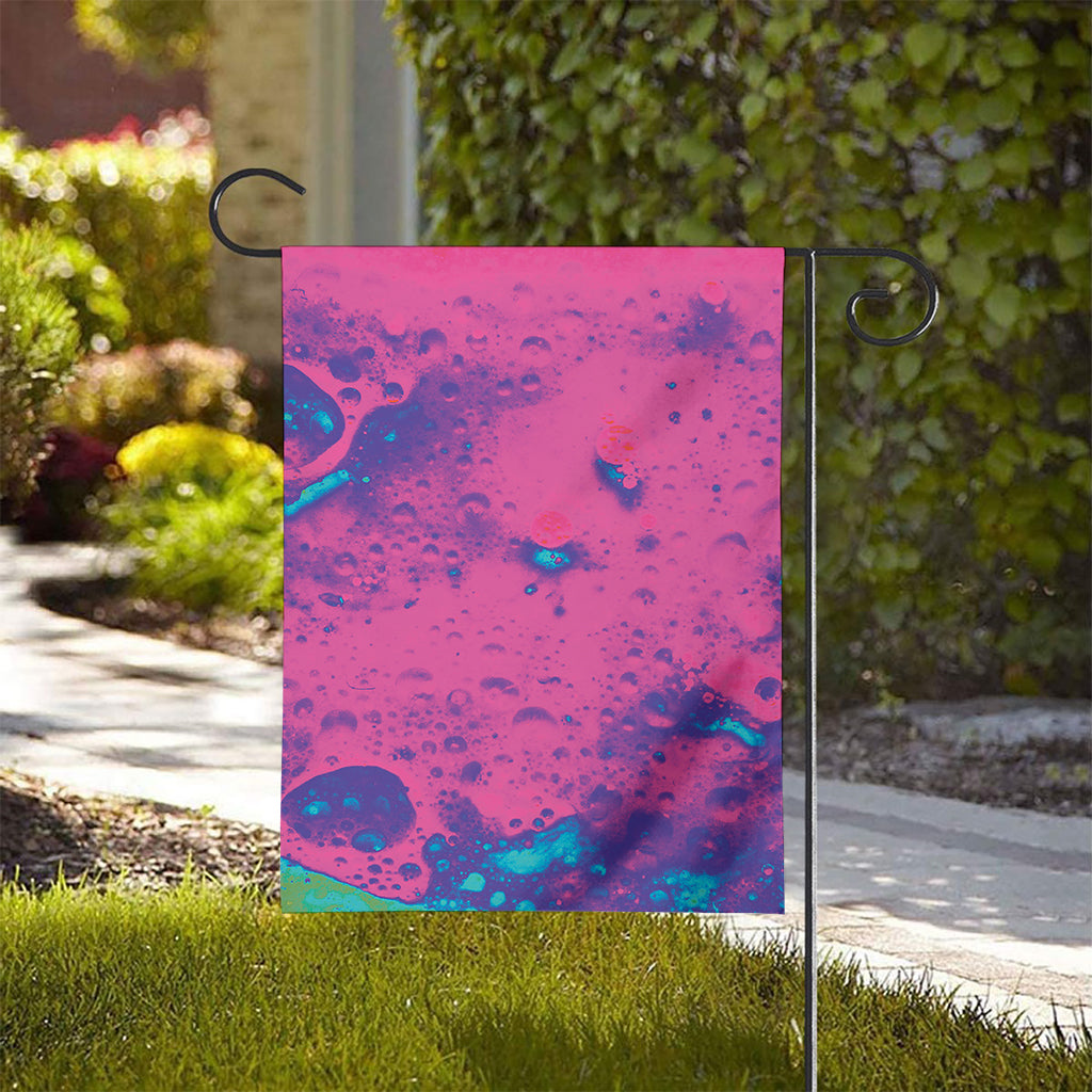 Pink And Blue Acid Melt Print House Flag