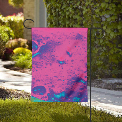 Pink And Blue Acid Melt Print House Flag
