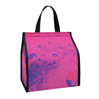 Pink And Blue Acid Melt Print Insulated Lunch Tote