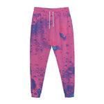 Pink And Blue Acid Melt Print Jogger Pants