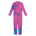 Pink And Blue Acid Melt Print Jumpsuit