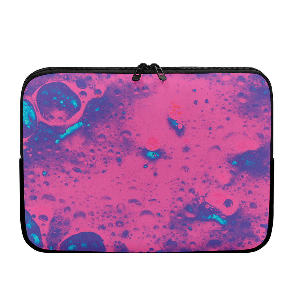 Pink And Blue Acid Melt Print Laptop Sleeve
