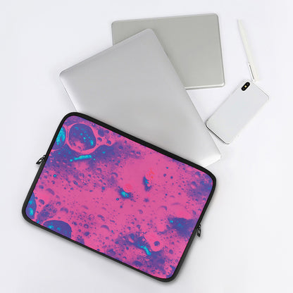 Pink And Blue Acid Melt Print Laptop Sleeve
