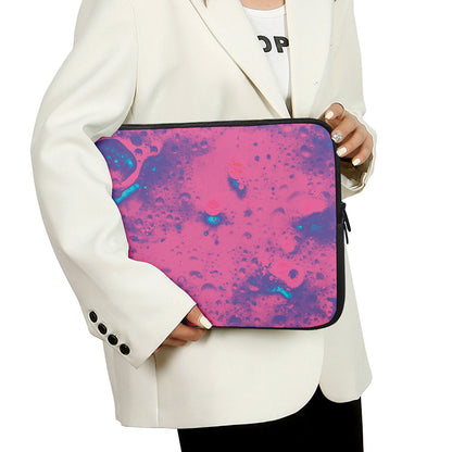 Pink And Blue Acid Melt Print Laptop Sleeve