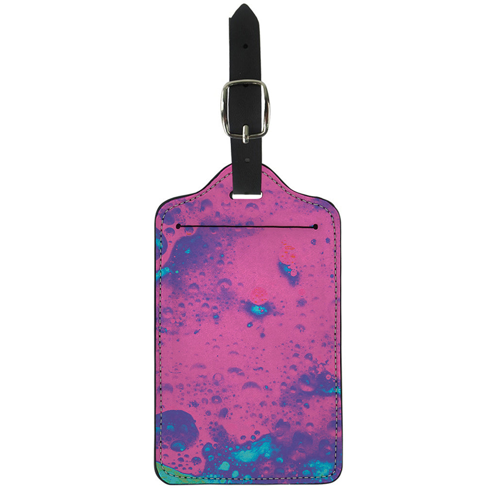 Pink And Blue Acid Melt Print Luggage Tag