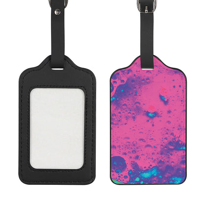 Pink And Blue Acid Melt Print Luggage Tag
