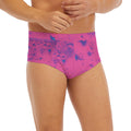Pink And Blue Acid Melt Print Men's Briefs