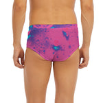 Pink And Blue Acid Melt Print Men's Briefs