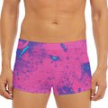 Pink And Blue Acid Melt Print Men's Short Boxer Briefs