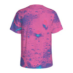 Pink And Blue Acid Melt Print Men's Sports T-Shirt