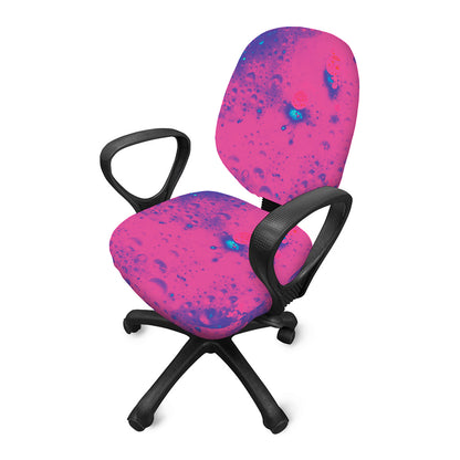 Pink And Blue Acid Melt Print Office Chair Cover