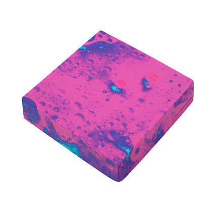 Pink And Blue Acid Melt Print Outdoor Seat Cushion Cover