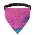 Pink And Blue Acid Melt Print Over The Collar Dog Bandana