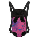 Pink And Blue Acid Melt Print Pet Carrier Backpack