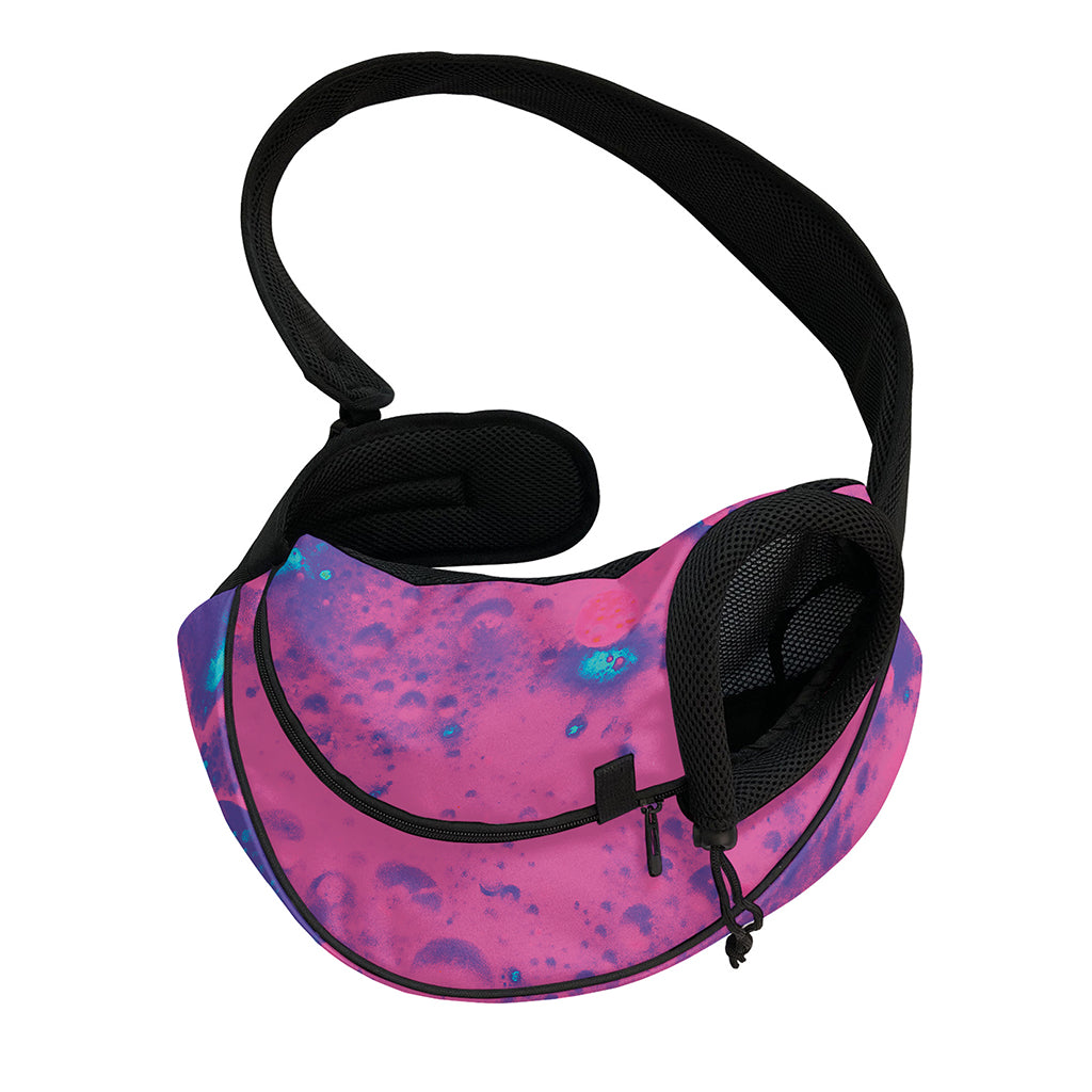Pink And Blue Acid Melt Print Pet Sling Carrier