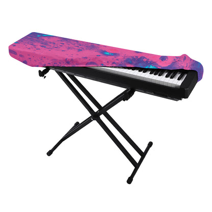 Pink And Blue Acid Melt Print Piano Keyboard Cover