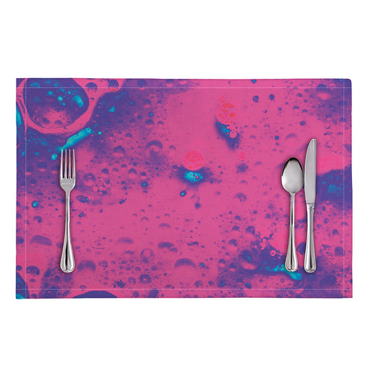Pink And Blue Acid Melt Print Placemat