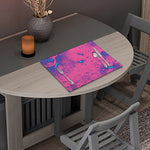 Pink And Blue Acid Melt Print Placemat