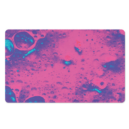 Pink And Blue Acid Melt Print Polyester Doormat