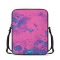 Pink And Blue Acid Melt Print Rectangular Crossbody Bag