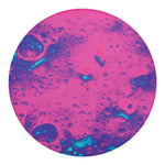 Pink And Blue Acid Melt Print Round Blanket