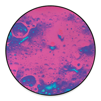 Pink And Blue Acid Melt Print Round Floor Mat