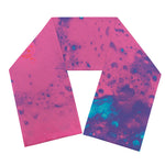 Pink And Blue Acid Melt Print Scarf