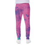 Pink And Blue Acid Melt Print Scuba Joggers