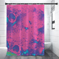 Pink And Blue Acid Melt Print Shower Curtain