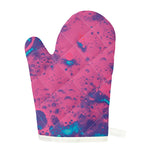 Pink And Blue Acid Melt Print Single Oven Mitt