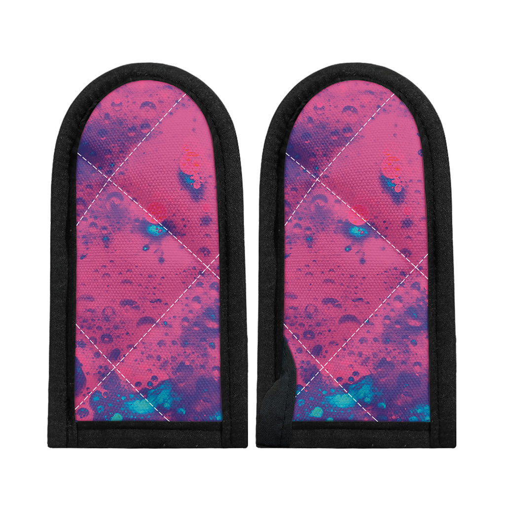 Pink And Blue Acid Melt Print Skillet Handle Cover