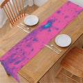 Pink And Blue Acid Melt Print Table Runner