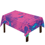 Pink And Blue Acid Melt Print Tablecloth