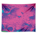 Pink And Blue Acid Melt Print Tapestry