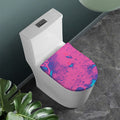 Pink And Blue Acid Melt Print Toilet Lid Cover