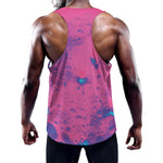 Pink And Blue Acid Melt Print Training Tank Top