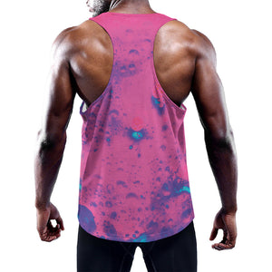 Pink And Blue Acid Melt Print Training Tank Top