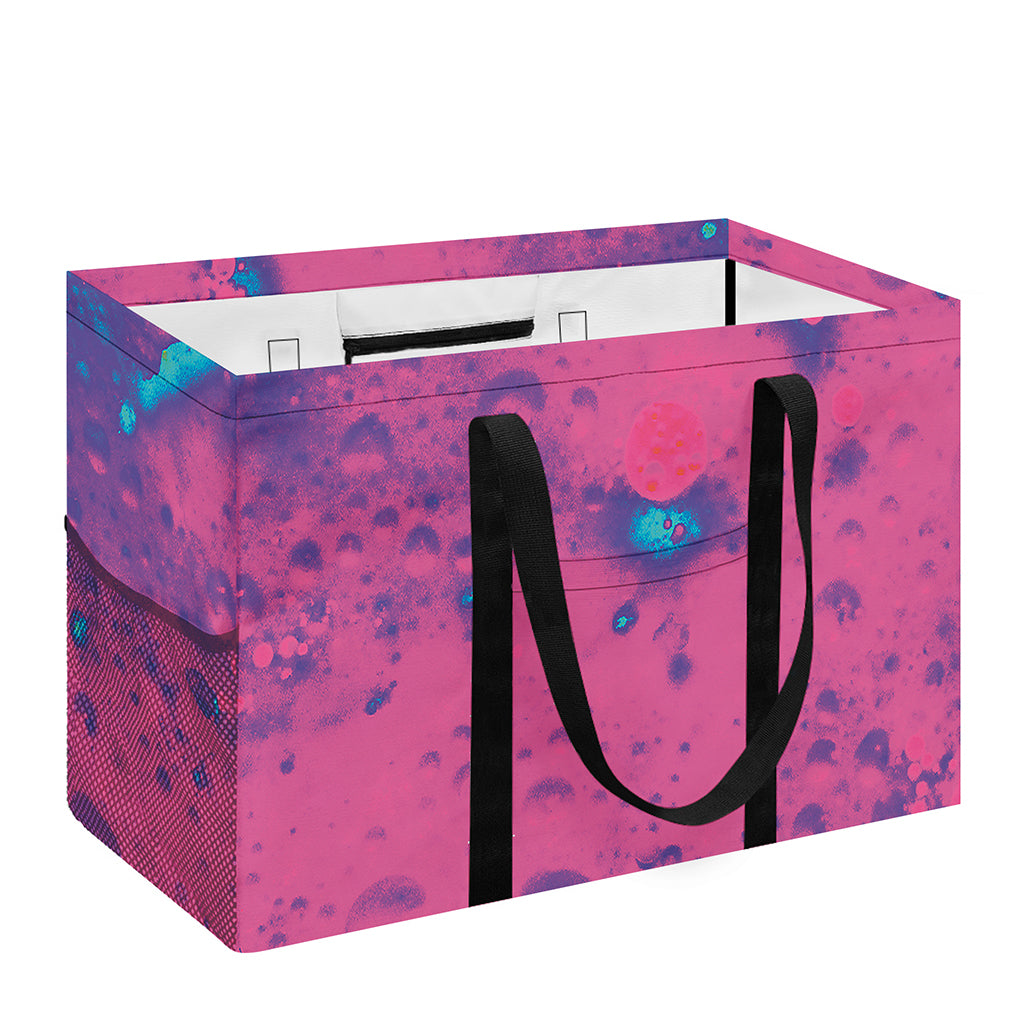 Pink And Blue Acid Melt Print Utility Tote Bag