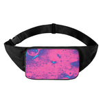 Pink And Blue Acid Melt Print Waist Bag