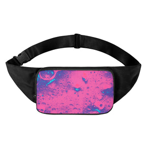 Pink And Blue Acid Melt Print Waist Bag