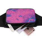 Pink And Blue Acid Melt Print Waist Bag