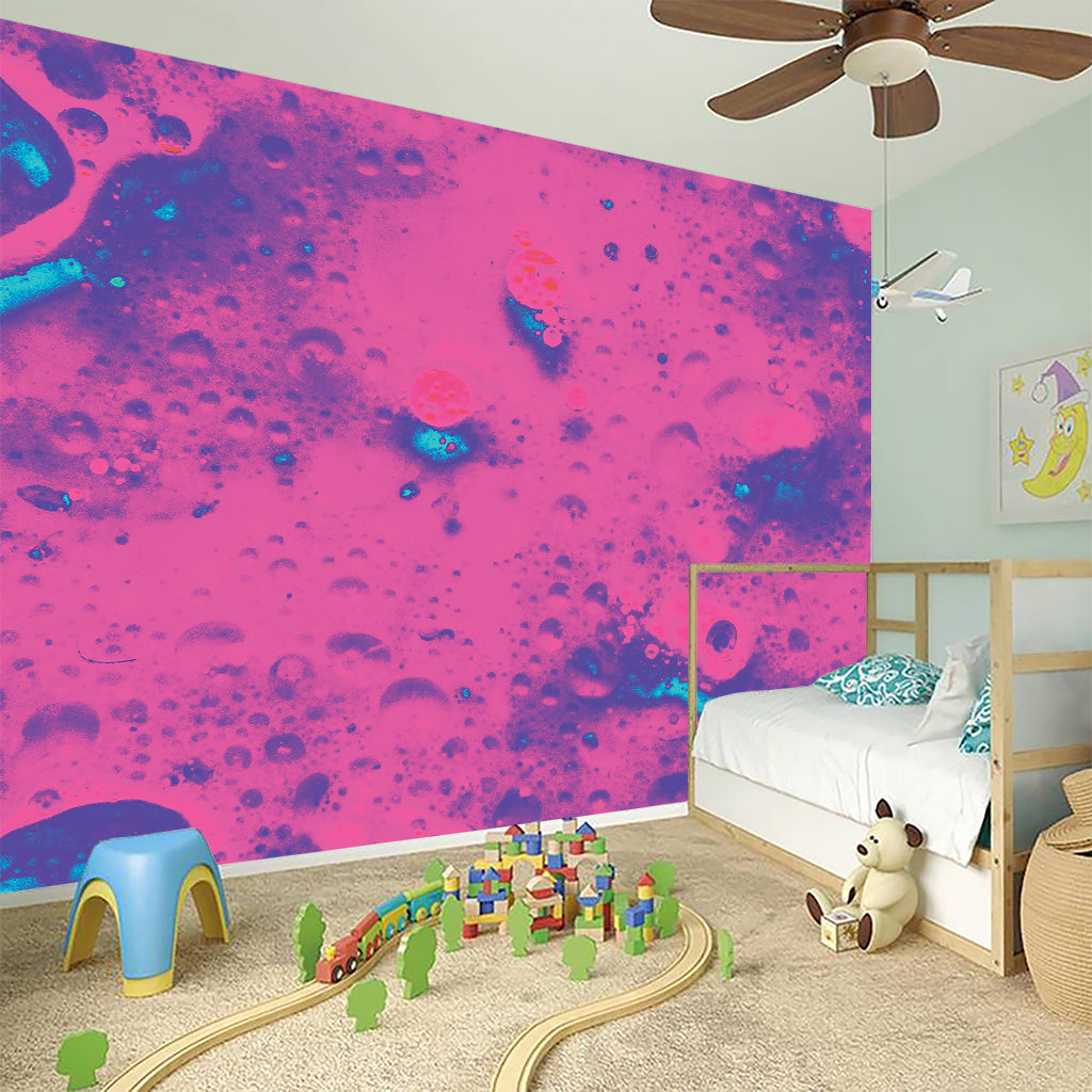 Pink And Blue Acid Melt Print Wall Sticker