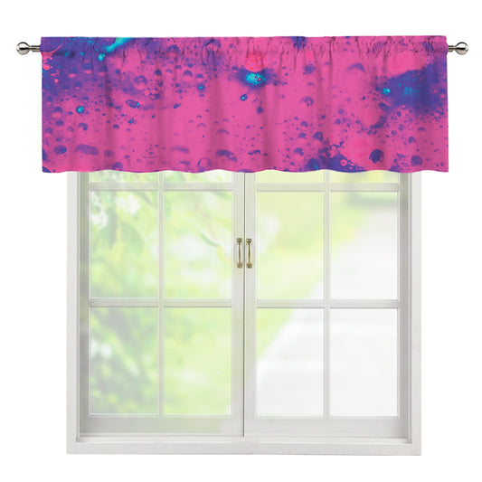Pink And Blue Acid Melt Print Window Valance