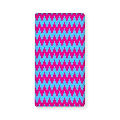 Pink And Blue Chevron Pattern Print Baby Crib Sheet