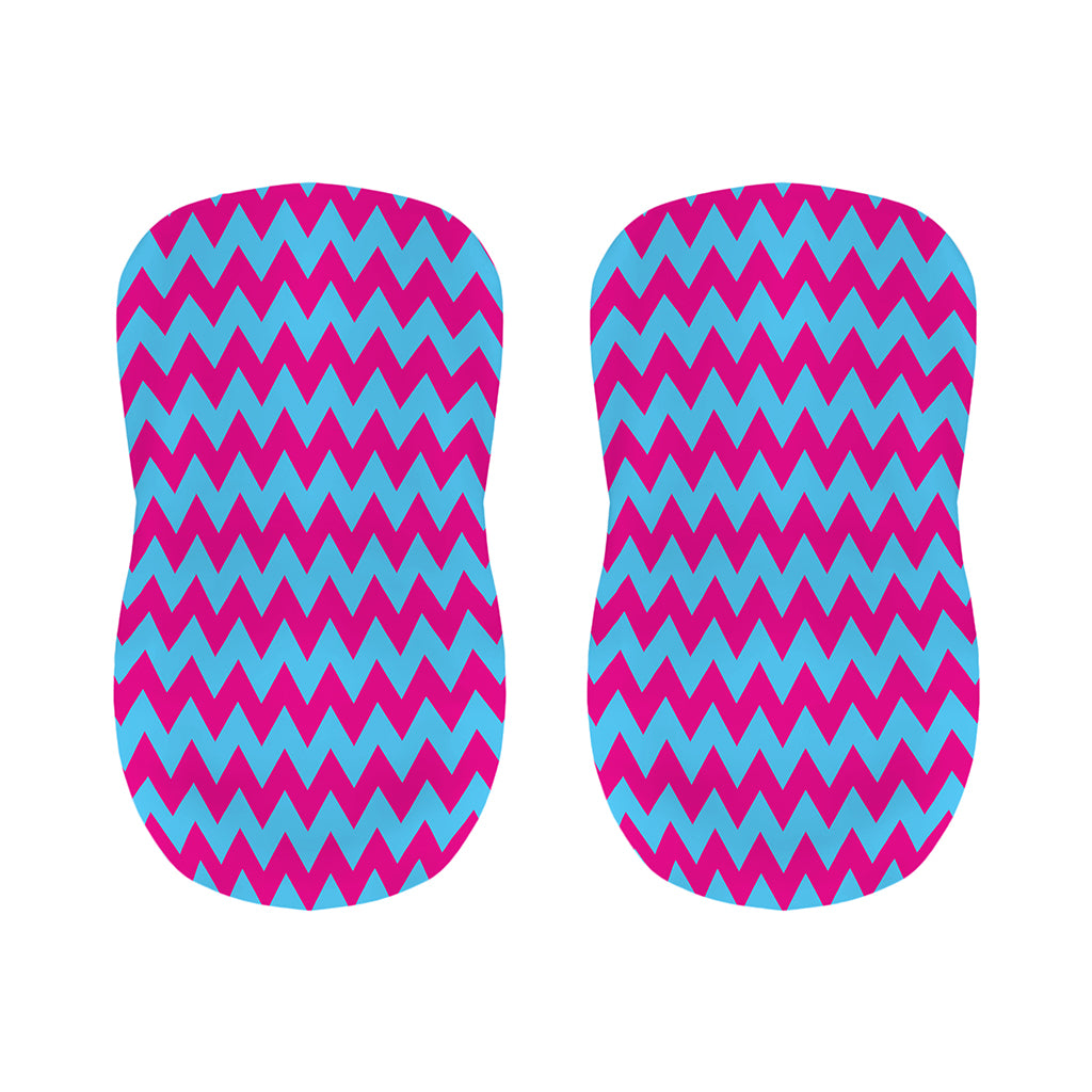 Pink And Blue Chevron Pattern Print Bar Stool Covers